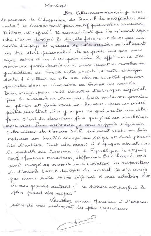 thiroux07 Syndicat FO au service des salariés d'ADREXO - La direction se voit refuser le licenciement d'un délégué FO